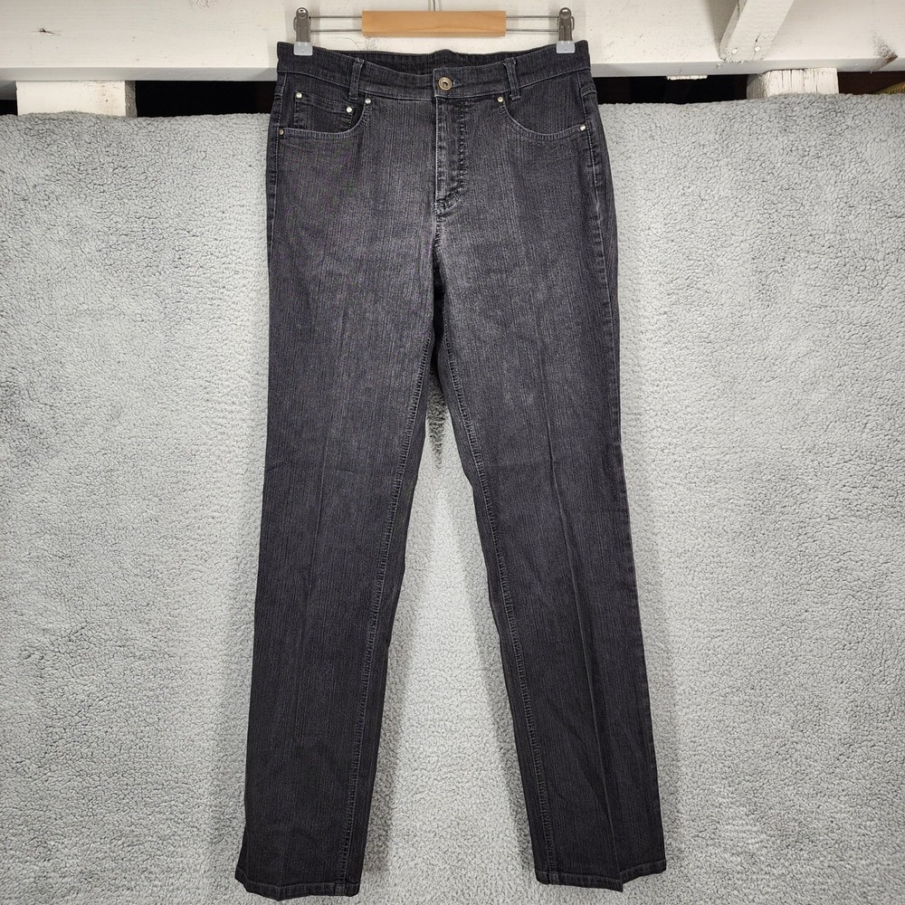 Geiger Jeans Women's Black Denim Straight Leg Pants Made in Austria Size 38 US 8